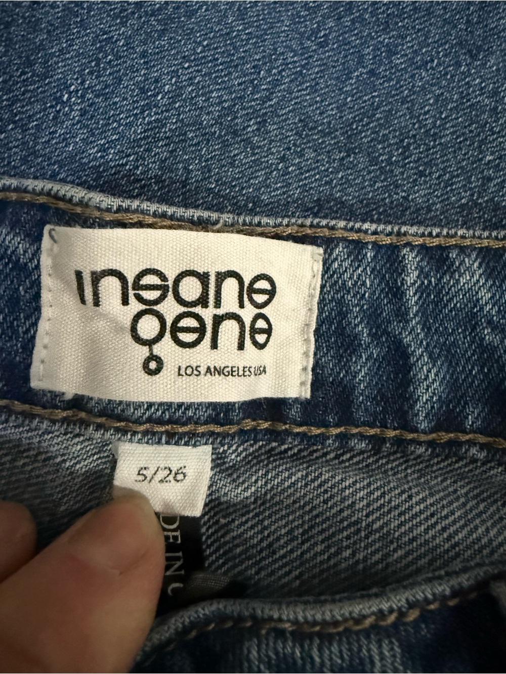 Insane Gene Distressed Straight Leg Jeans Size 26 High Rise 100% Cotton - Picture 6 of 8